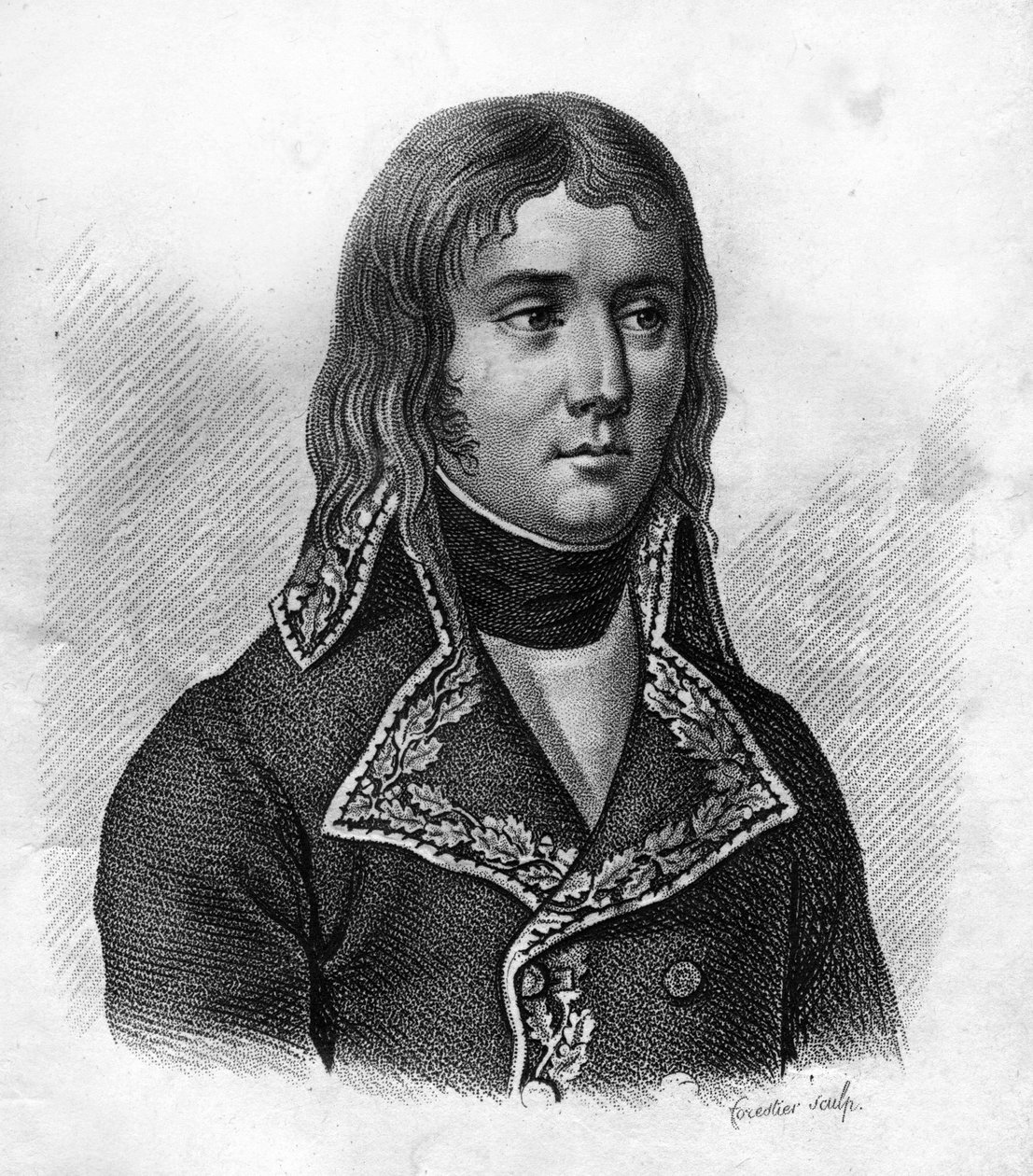 Generál Jean-Charles ABBATUCCI. 1770-1796) v „Portrétech francouzských generálů“. Vyryl Ambroise Tardieu v roce 1818. Sbírka Stella od Ambroise Tardieu