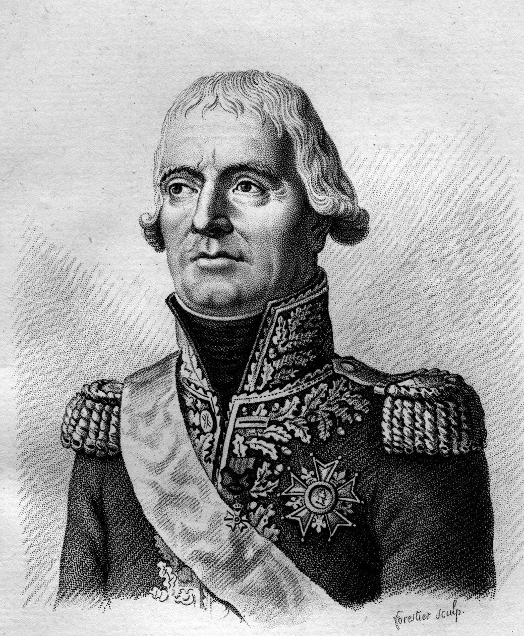 portrét Jeana Mathieua Philiberta, hraběte Seruriera (1742-1819), - v „Portrétech francouzských generálů po vítězstvích a výbojích Francouzů““. Hrob od Ambroise Tardieu v roce 1818. Sbírka Stella. od Ambroise Tardieu