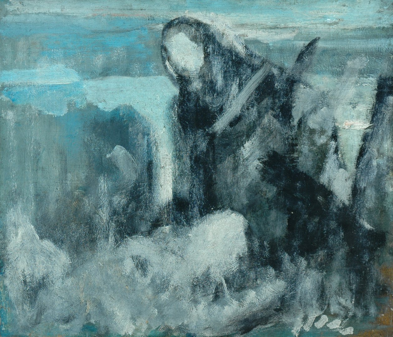 Skica pro "The net menders", kolem 1911-12 od Ambrose McEvoy