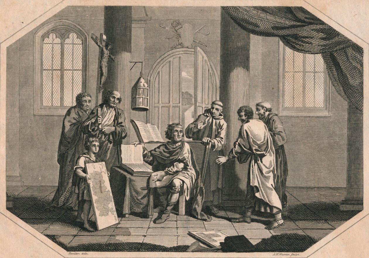 Alfréd Veliký, 1808, rozdělení Anglie na County, Hundreds & Tythings od Ambrose William Warren