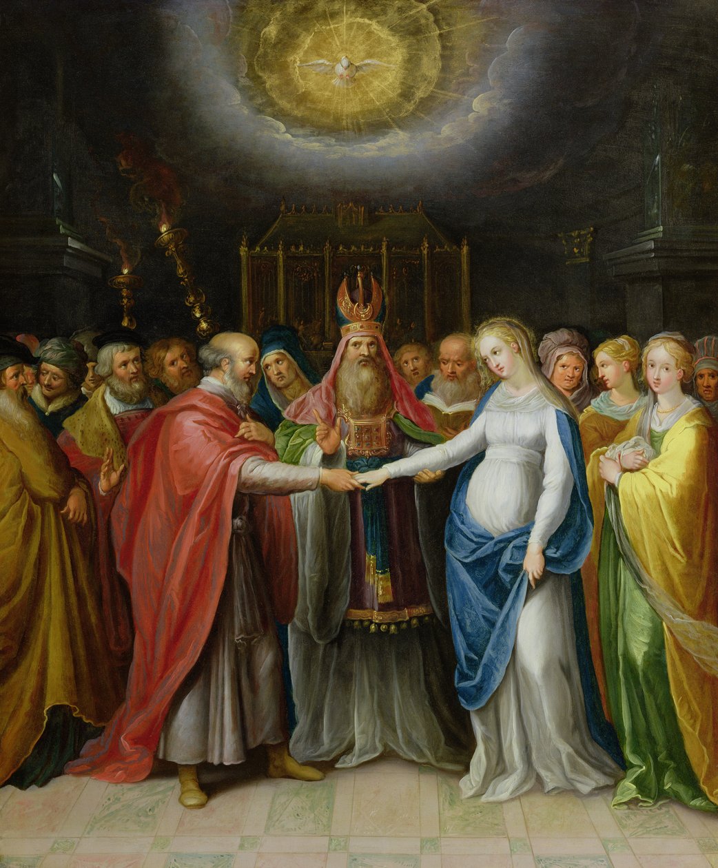 Zasnoubení Panny (olej na mědi) od Ambrosius II Francken or Franck