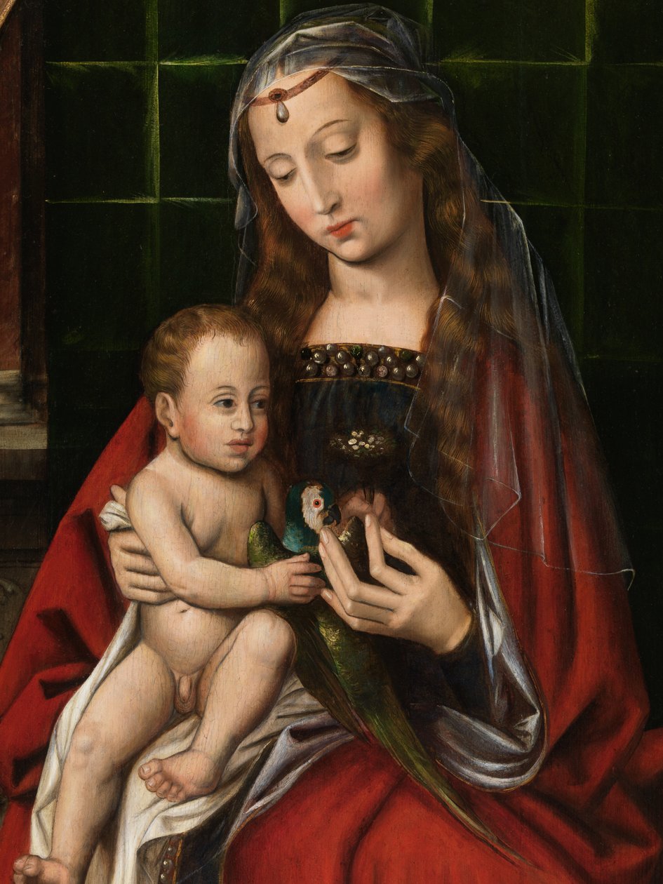 Detail Madonny (olej na panelu) od Ambrosius Benson
