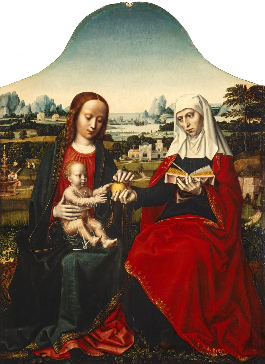 Nizozemština: Panna Marie s dítětem a svatou Annou od Ambrosius Benson