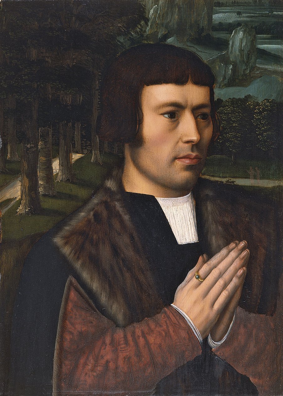 Portrét muže, který se modlí od Ambrosius Benson