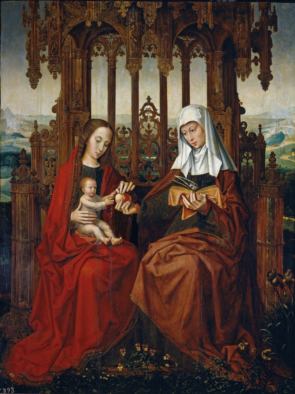 Panna s dítětem se svatou Annou od Ambrosius Benson