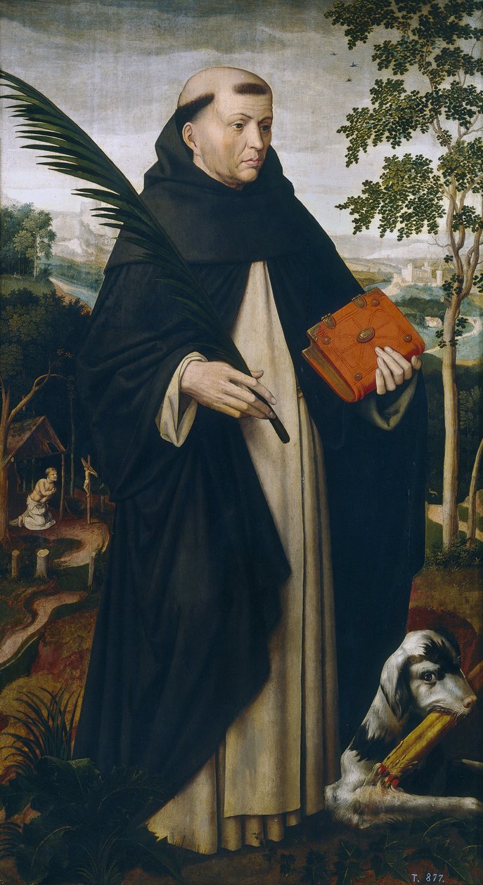 svatý Dominique - Dominique de Guzman (1170-1221) - Saint Dominic - Benson, Ambrosius (1495-1550) - cca 1528 - Olej na dřevě - 104x57 - Museo del Prado, Madrid od Ambrosius Benson