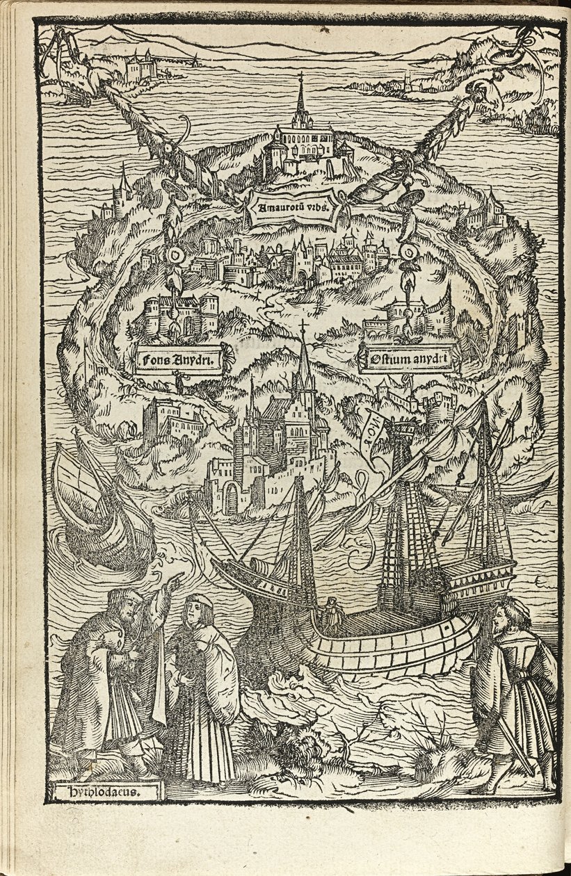Utopie od Thomase More, 1518 od Ambrosius Holbein