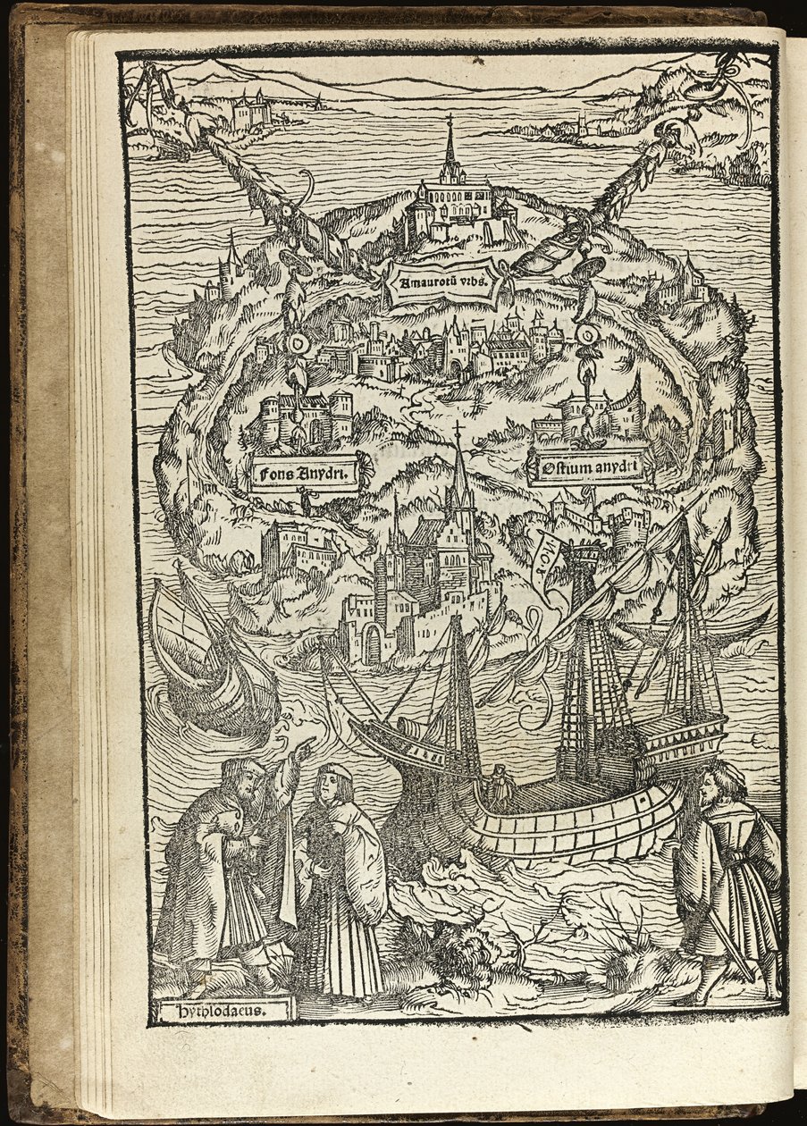 Utopie od Thomase More, 1518 od Ambrosius Holbein