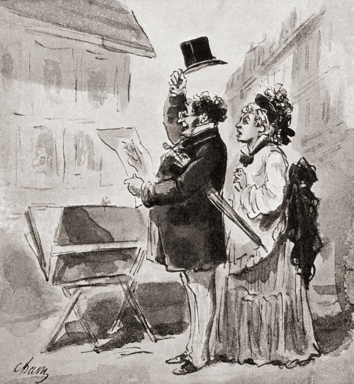 The Enthusiastic Collector, z The Quest of The Print, vydané v roce 1932 od Amédée de Noé