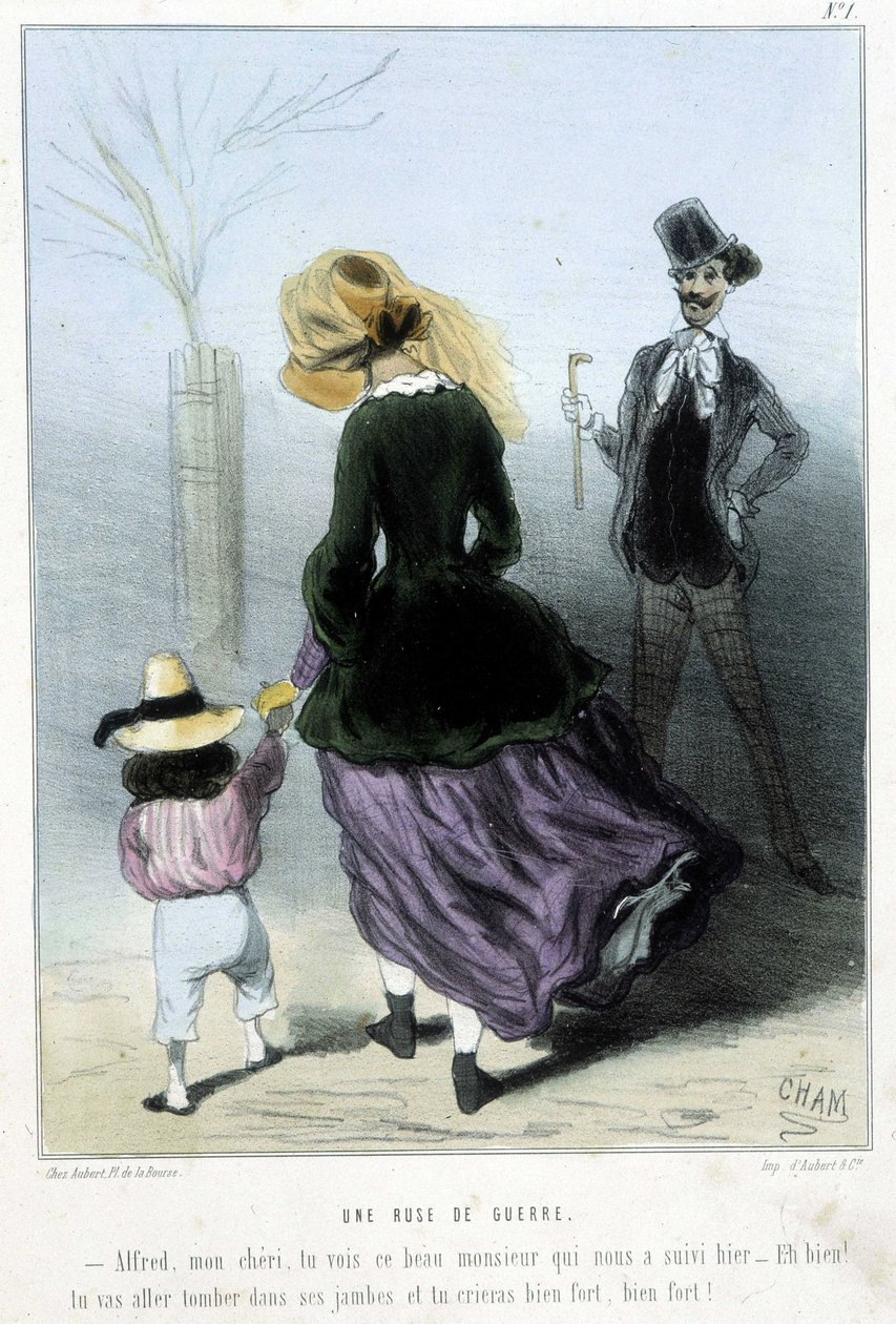 Válečná lest – v „“Madeleines““ od Chama, v. 1870-1880 od Amédée de Noé