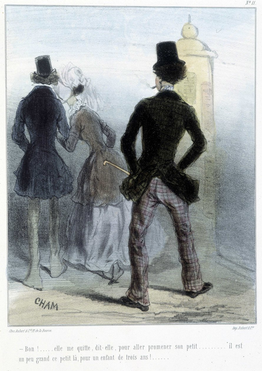 Karikatura - v "" Madeleines"" od Chama, v. 1870-1880 od Amédée de Noé