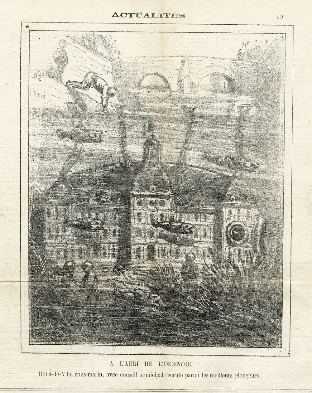Ilustrace Cham (1819-1879) v Le Charivari od Amédée de Noé