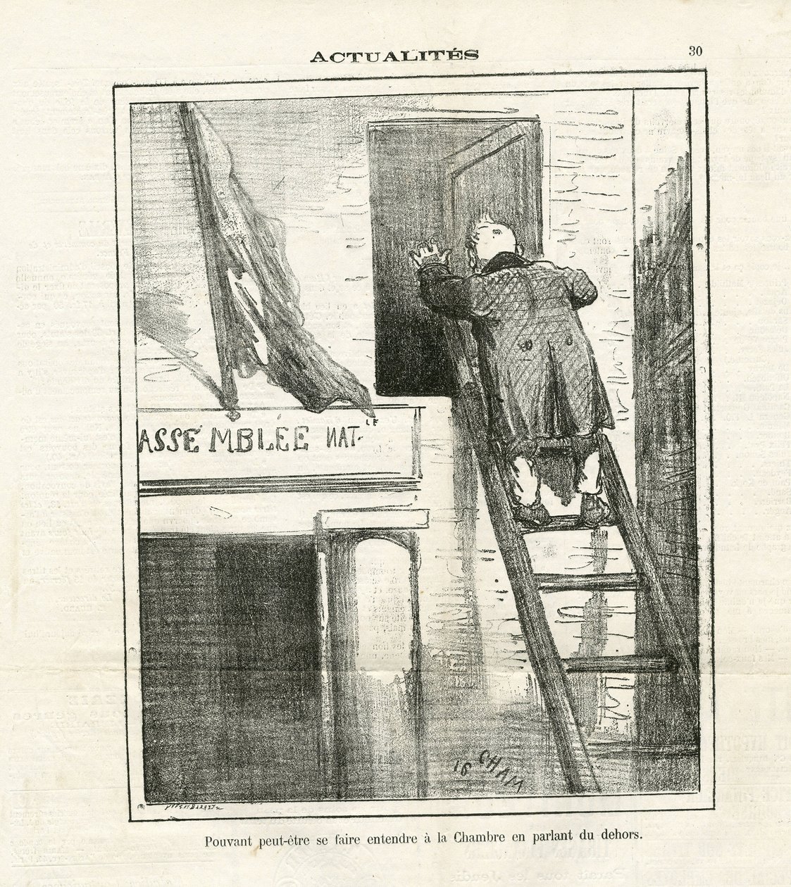 Ilustrace Cham (1819-1879) v Le Charivari od Amédée de Noé