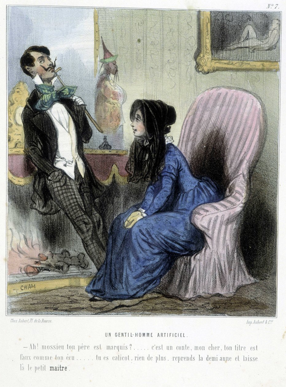 Umělý gentleman – v „“Madleines““ od Chama, kolem 1870-1880 od Amédée de Noé