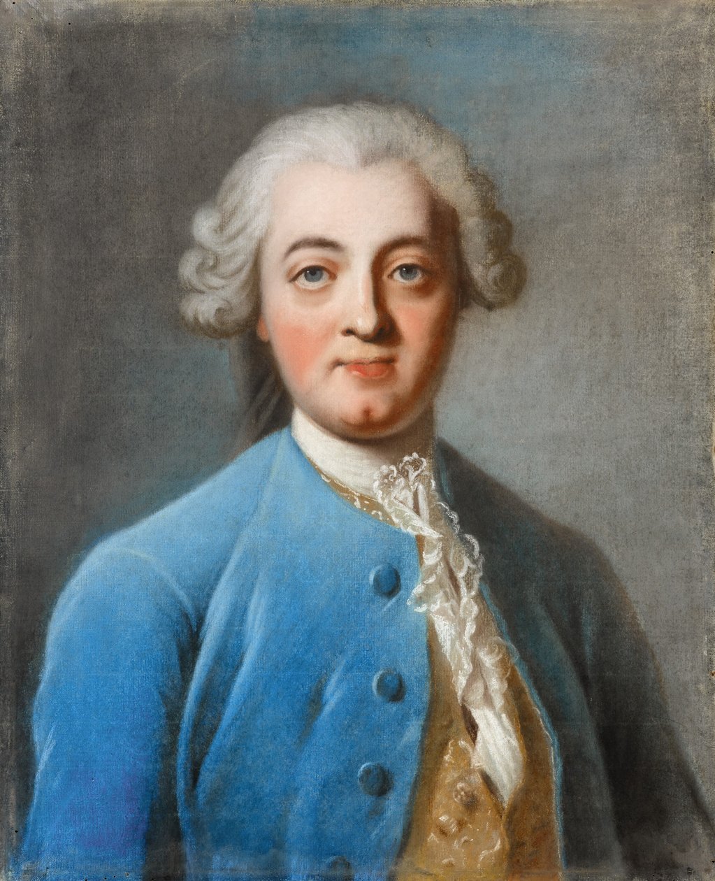 Portrét Clauda Adriena Helvetia 1715-1771 od Charles Amedee Philippe van Loo