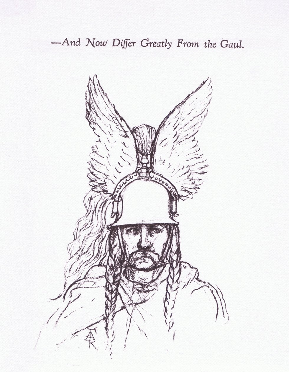 Galský náčelník, ilustrace z The Roman Soldier, 1928 od Amedee Forestier
