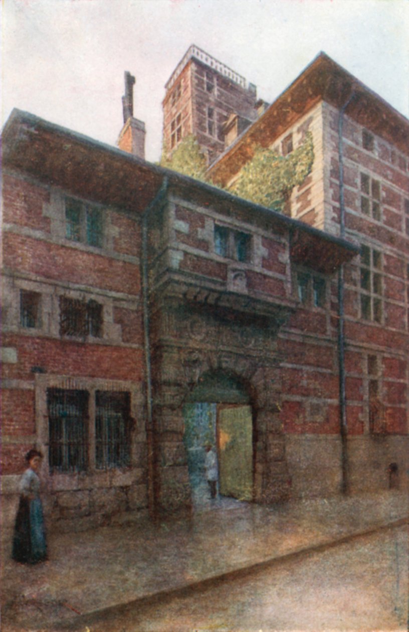Dům Curtius, Liege (barevná litografie) od Amedee (after) Forestier