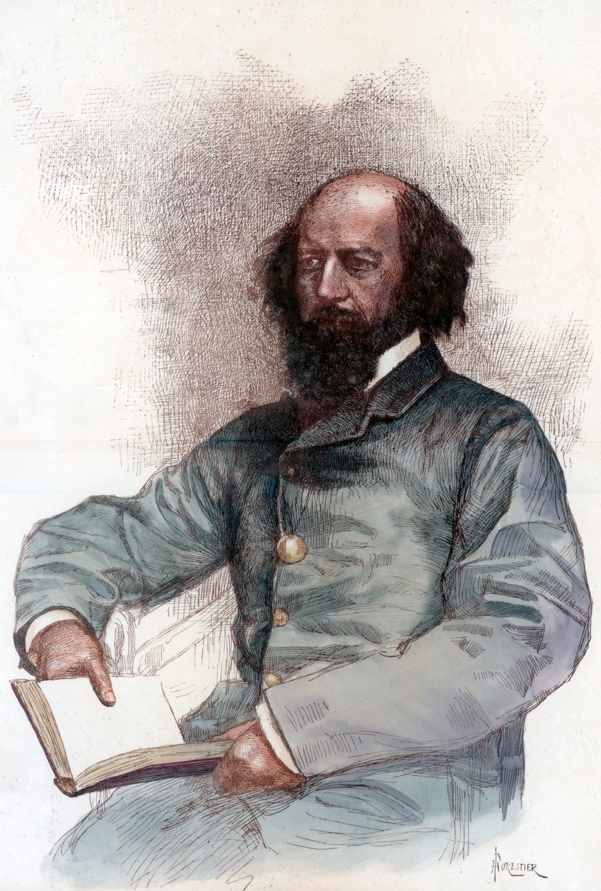 Alfred Lord Tennyson 1809-1892, anglický básník, 1884. od Amedee Forestier