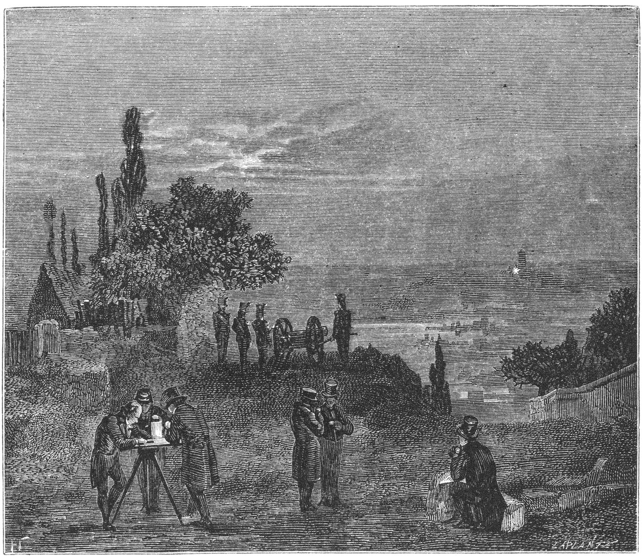 Experiment pro výpočet rychlosti zvuku ve vzduchu, Paříž, 1822 1873 od Amedee Guillemin