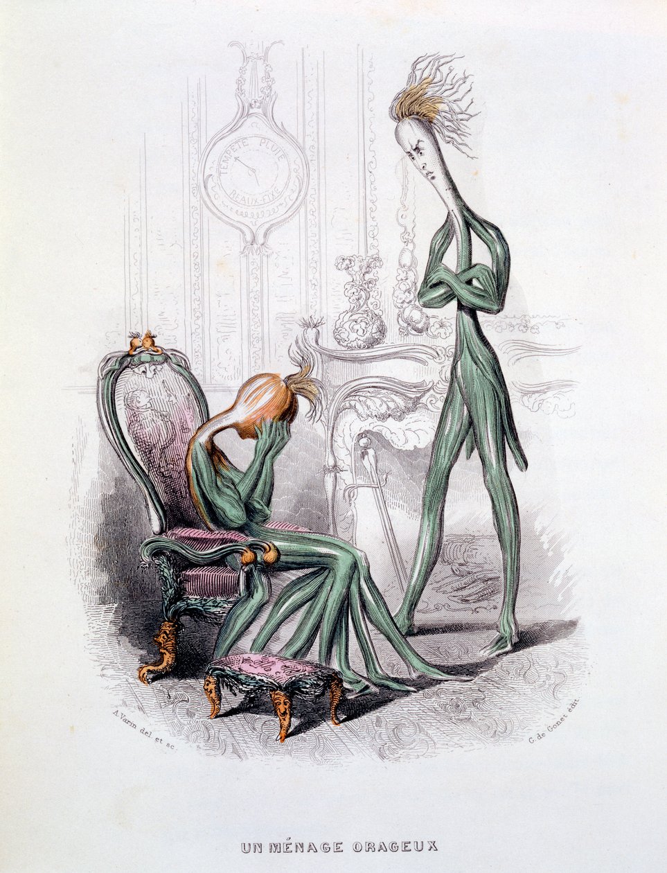 Bouřlivá domácnost, ilustrace z knihy "L