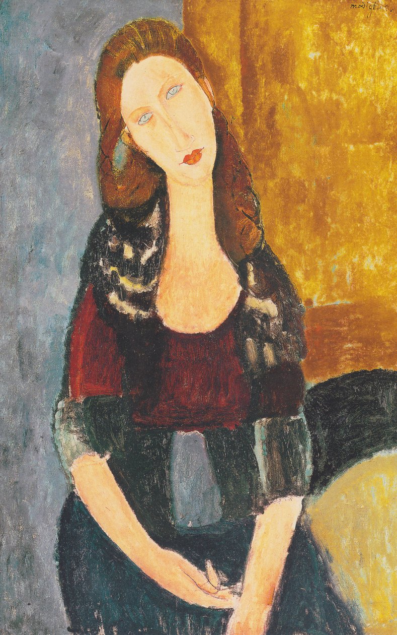 Jeanne Hebuterne, sedící od Amedeo Modigliani