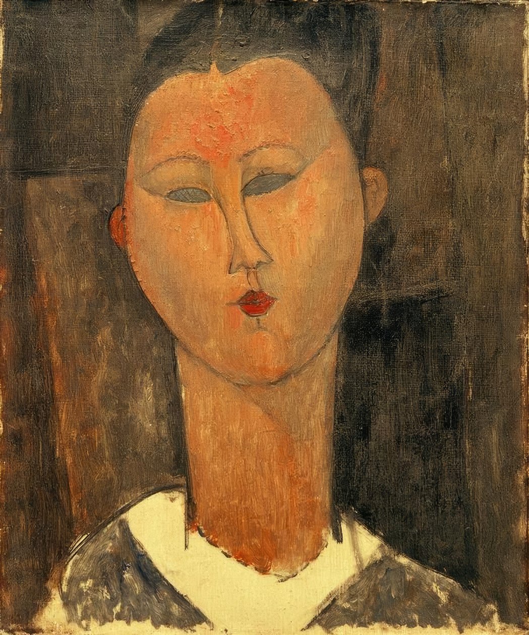 Mladá žena s bílým límečkem od Amedeo Modigliani