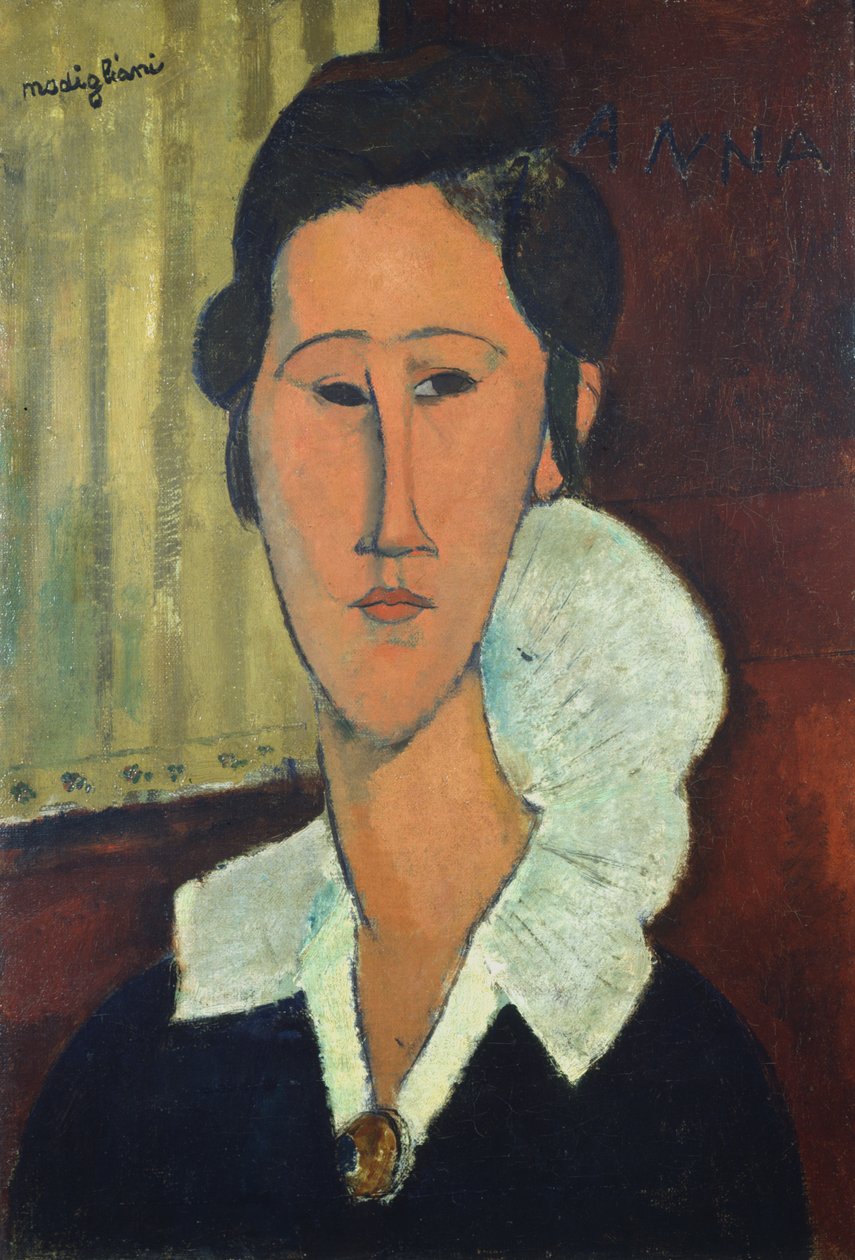 Dáma s límečkem aneb Anna Zborowská, 1917 od Amedeo Modigliani