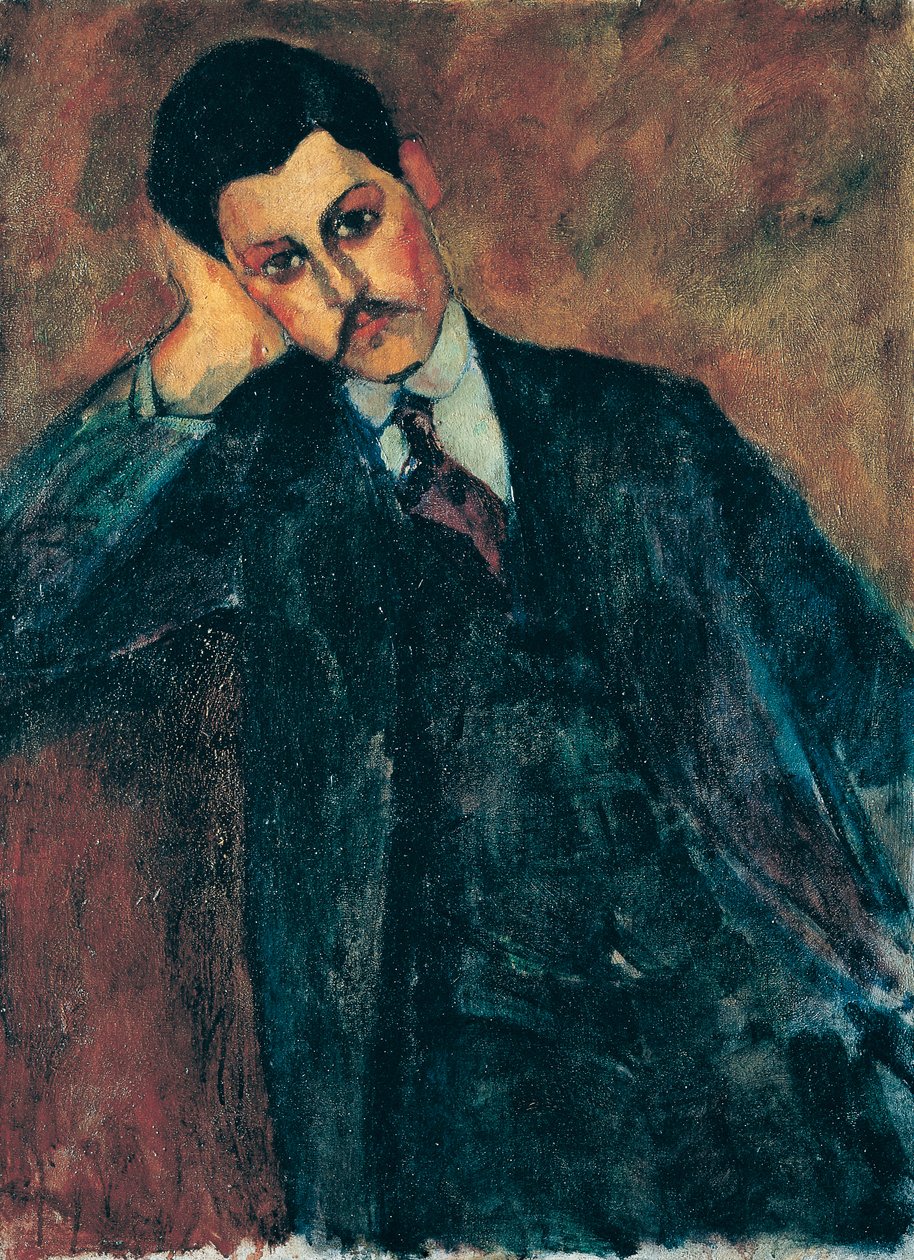 Portrét Jean Alexandre vyrobený v roce 1909 od Amedeo Modigliani