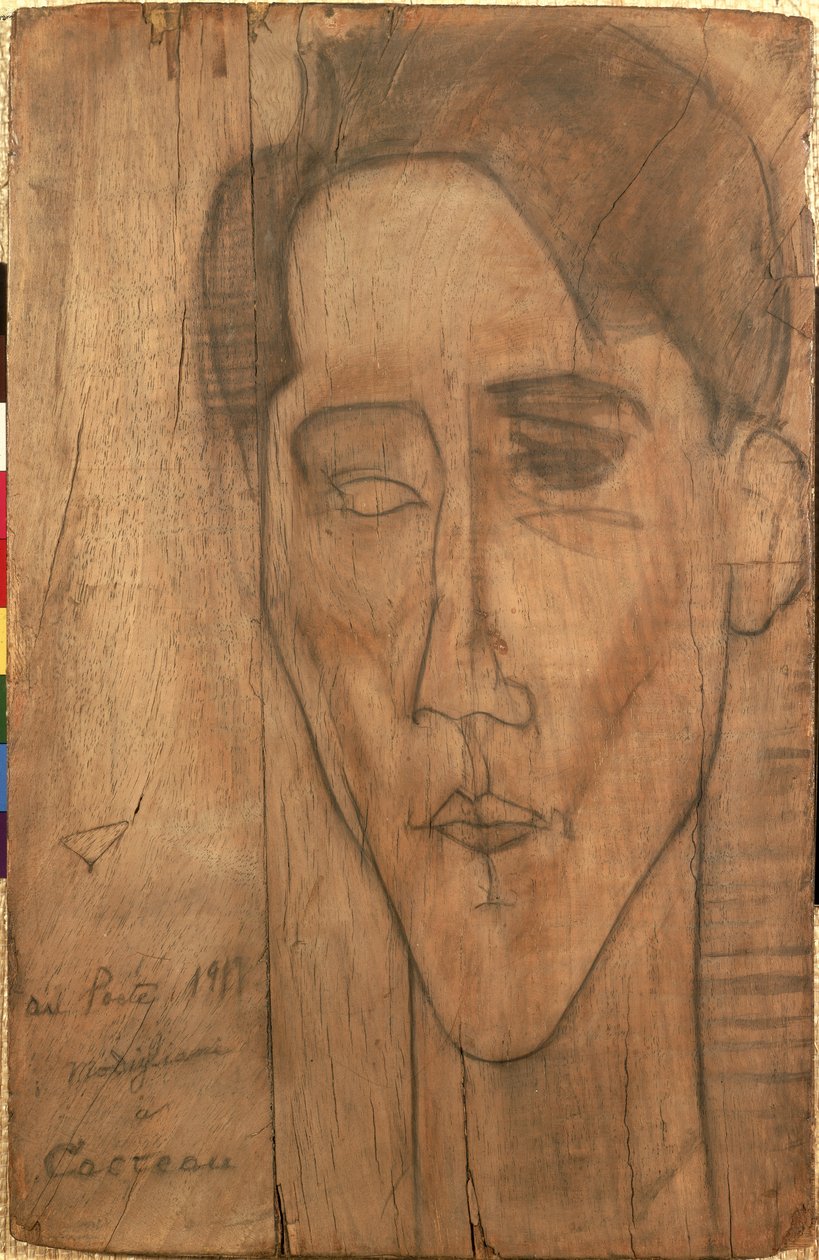 Portrét Jeana Cocteaua (1889-1963) 1917 (tužka na panelu) od Amedeo Modigliani