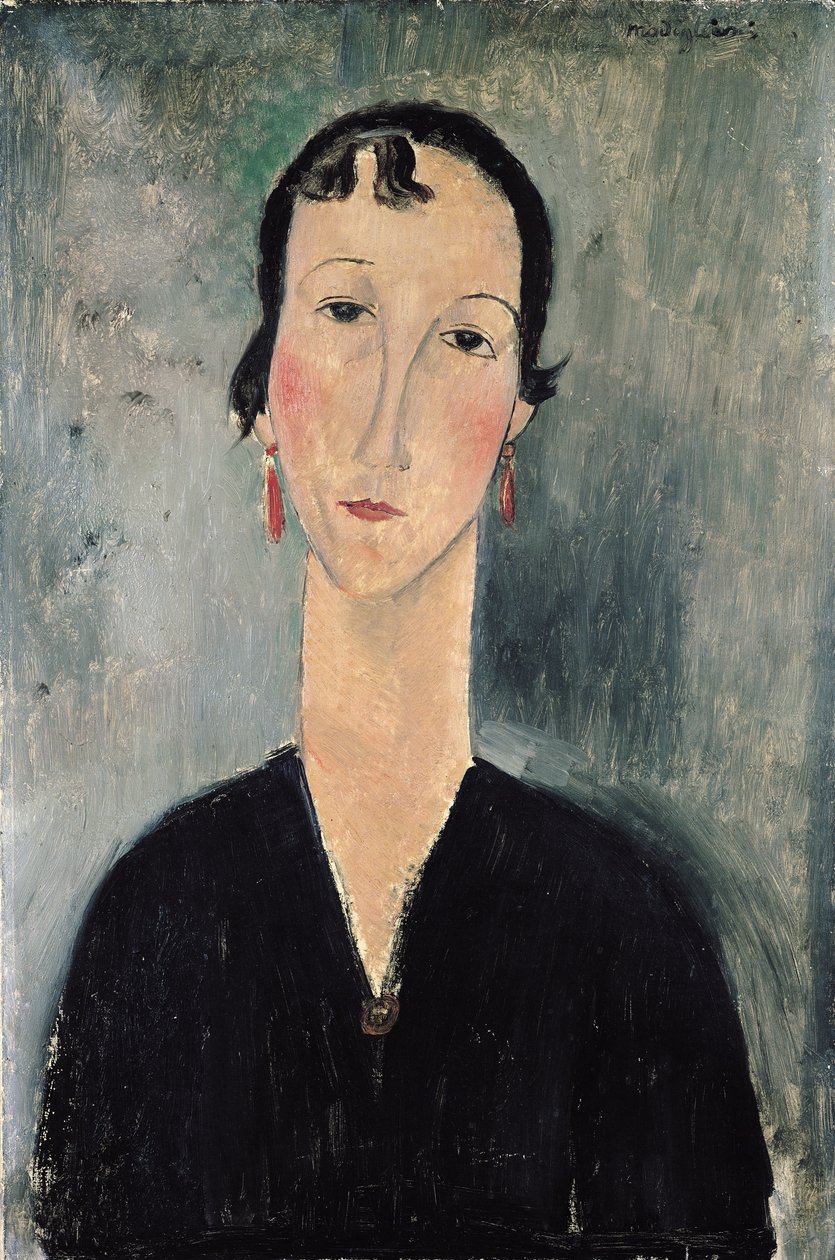 Žena s náušnicemi od Amedeo Modigliani