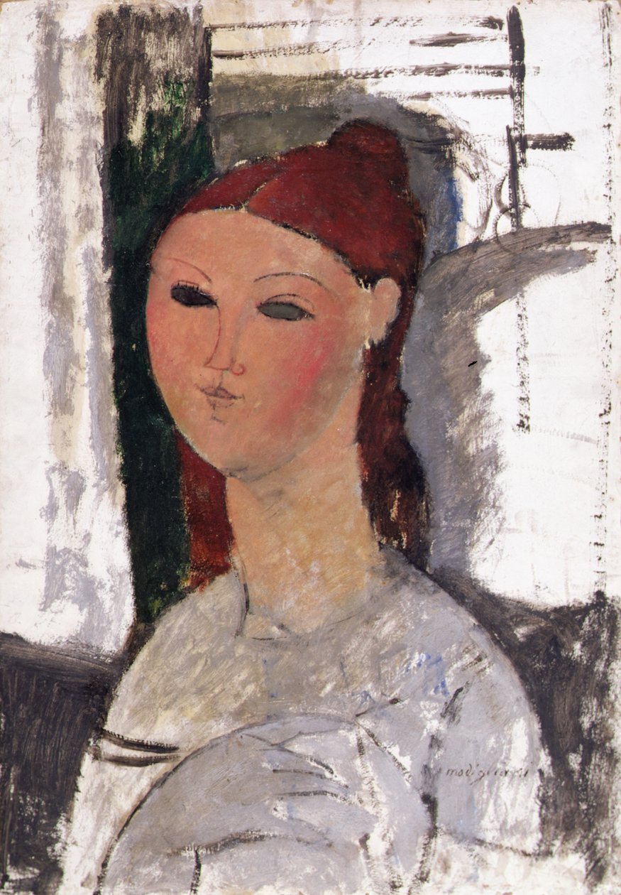 Mladá žena, sedící, kolem roku 1915 od Amedeo Modigliani
