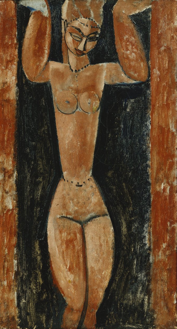 karyatid; Cariatide, kolem 1911-1913 od Amedeo Modigliani