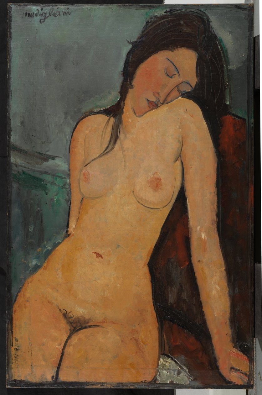 Ženský akt, kolem roku 1916 (olej na plátně) od Amedeo Modigliani