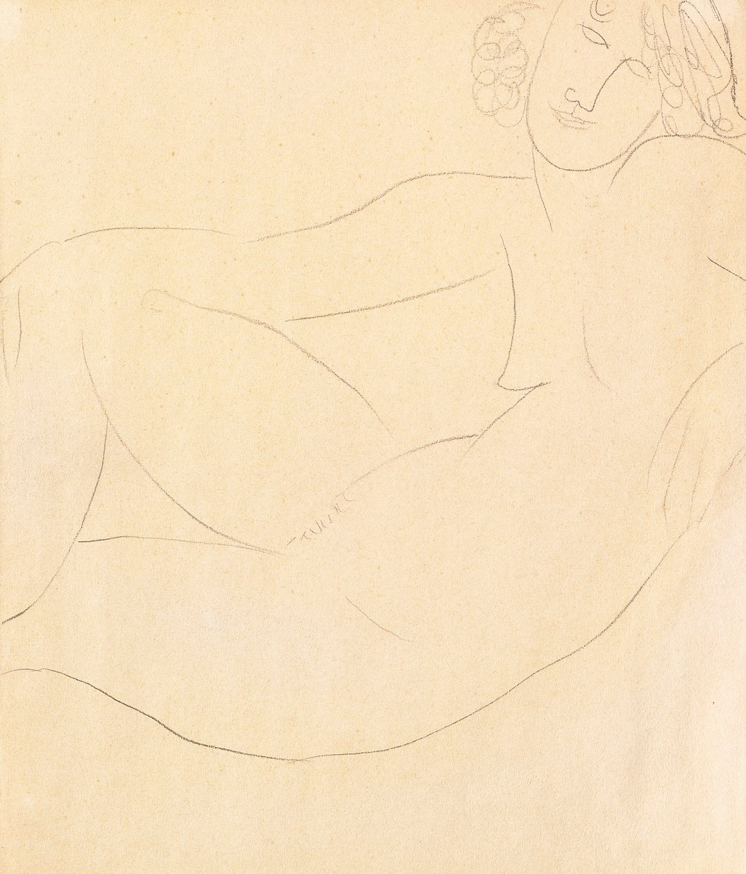 Nahá žena naklánějící se, 1918 od Amedeo Modigliani