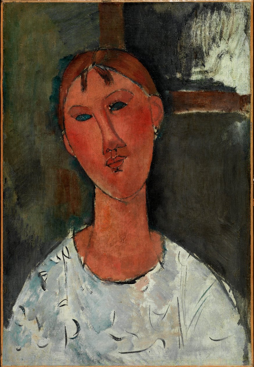 Tyttö valkoisessa puserossa, n. 1915 (öljy kankaalle) od Amedeo Modigliani