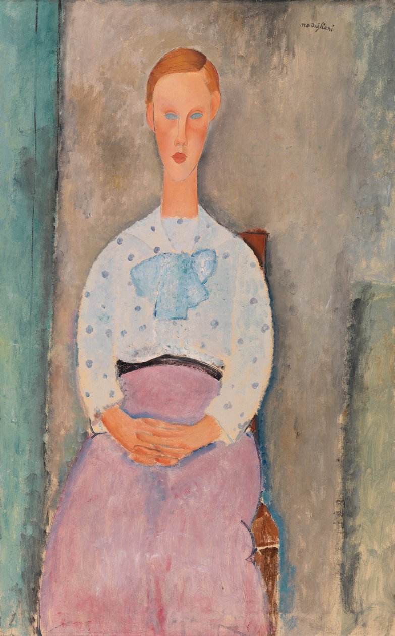 Dívka s puntíkovanou halenkou od Amedeo Modigliani