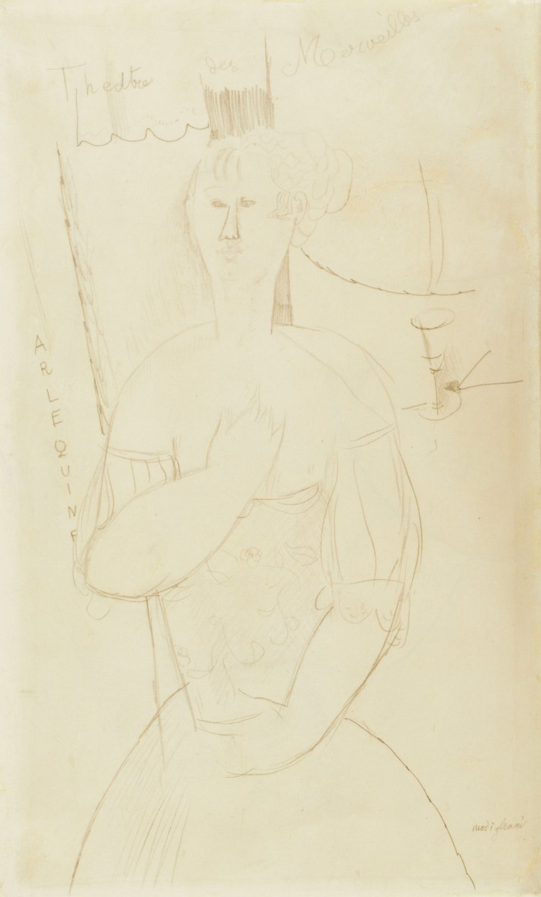 Harlekýn, kolem roku 1915 od Amedeo Modigliani