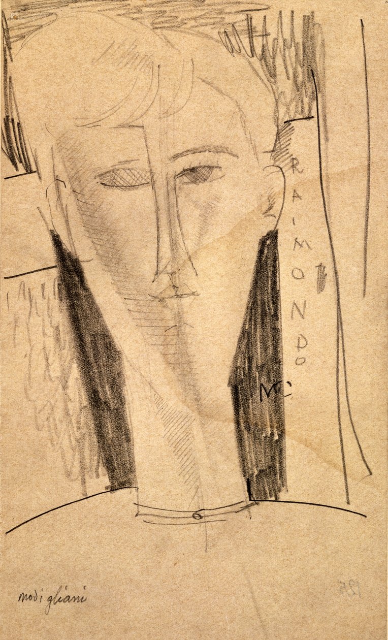Hlava - Raimondo od Amedeo Modigliani