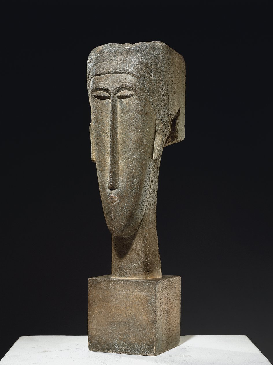 Head, cca 1910-12 (vápenec) od Amedeo Modigliani