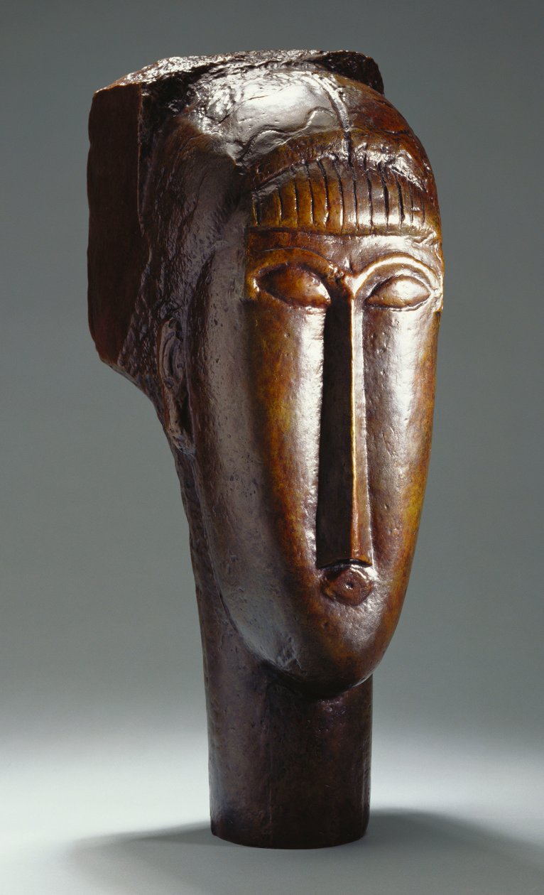 Hlava ženy s třásněmi od Amedeo Modigliani