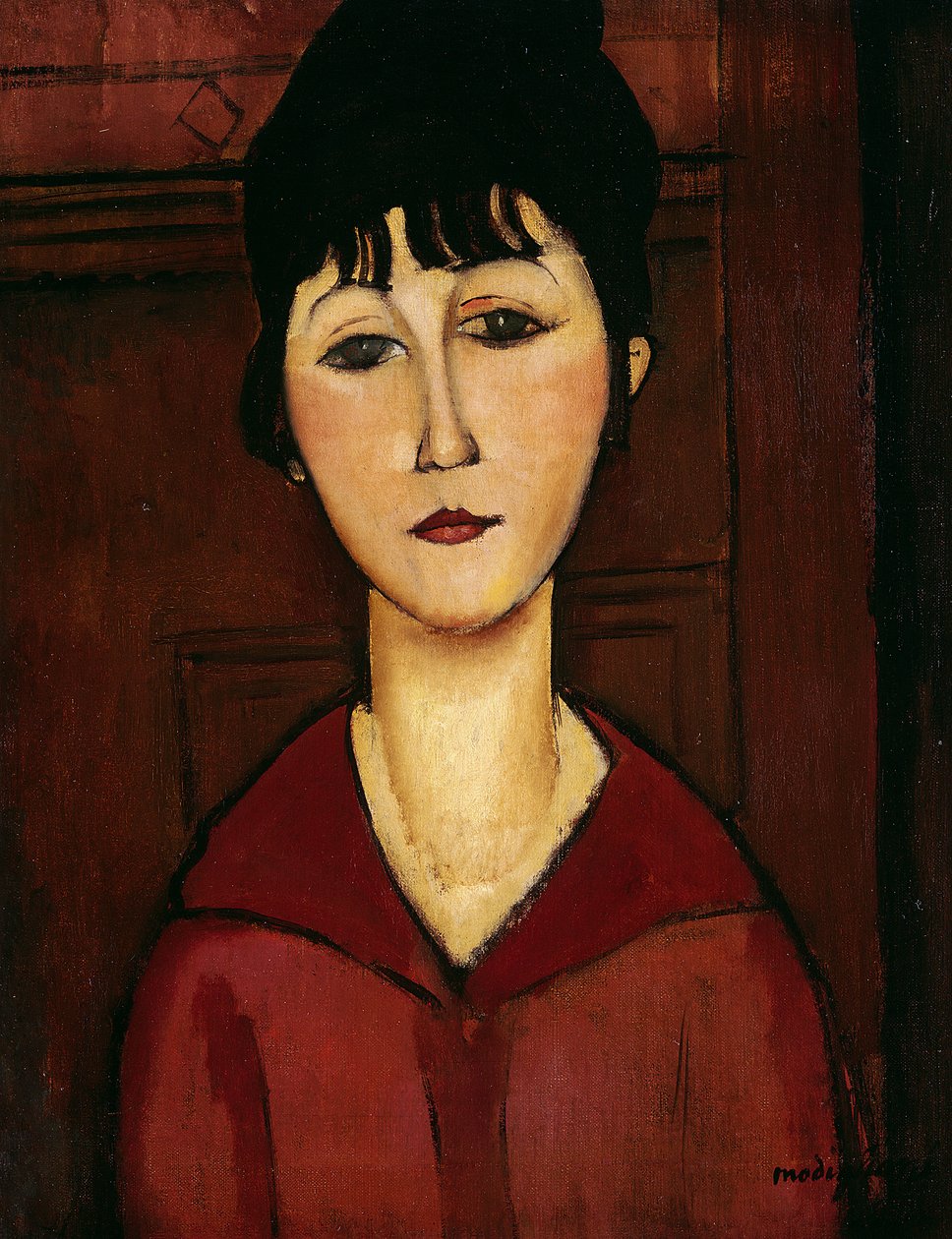 Hlava mladé dívky, 1916 od Amedeo Modigliani