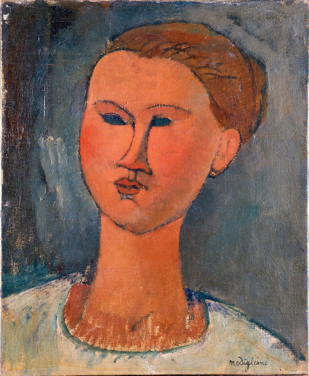 Hlava mladé ženy od Amedeo Modigliani
