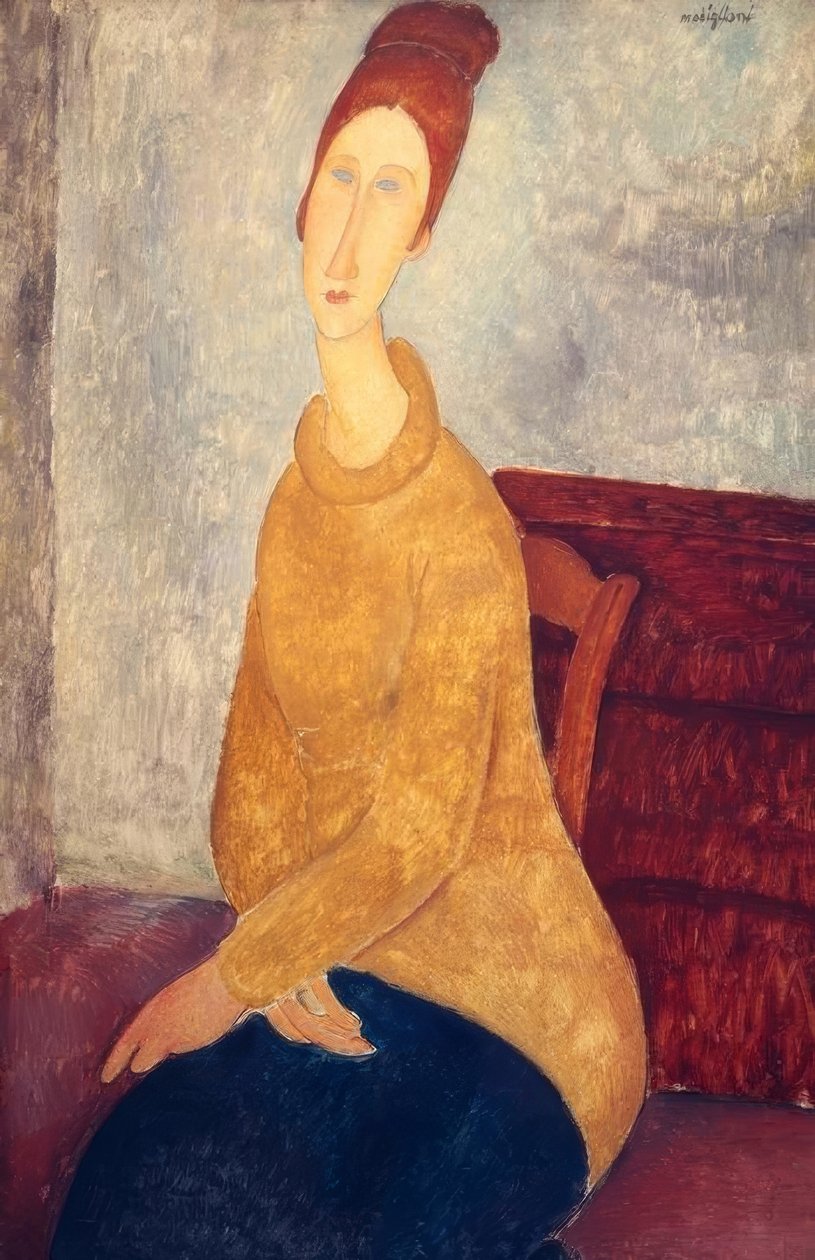Jeanne Hebuterne se žlutým svetrem od Amedeo Modigliani