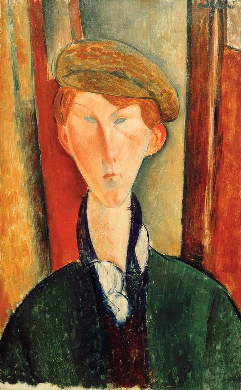 Mladý muž s kloboukem od Amedeo Modigliani