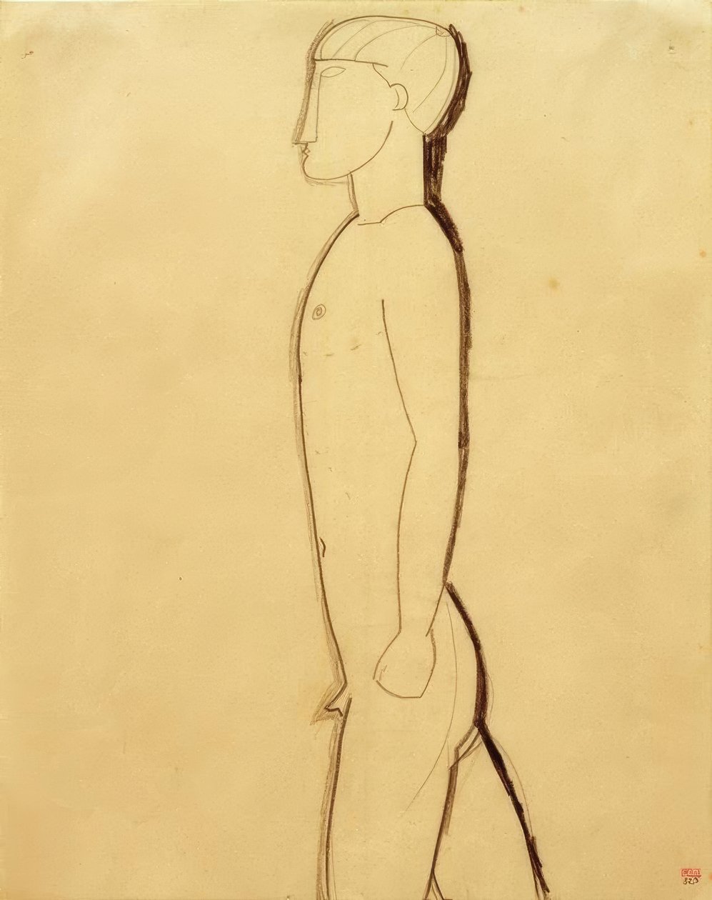 Muž z profilu od Amedeo Modigliani