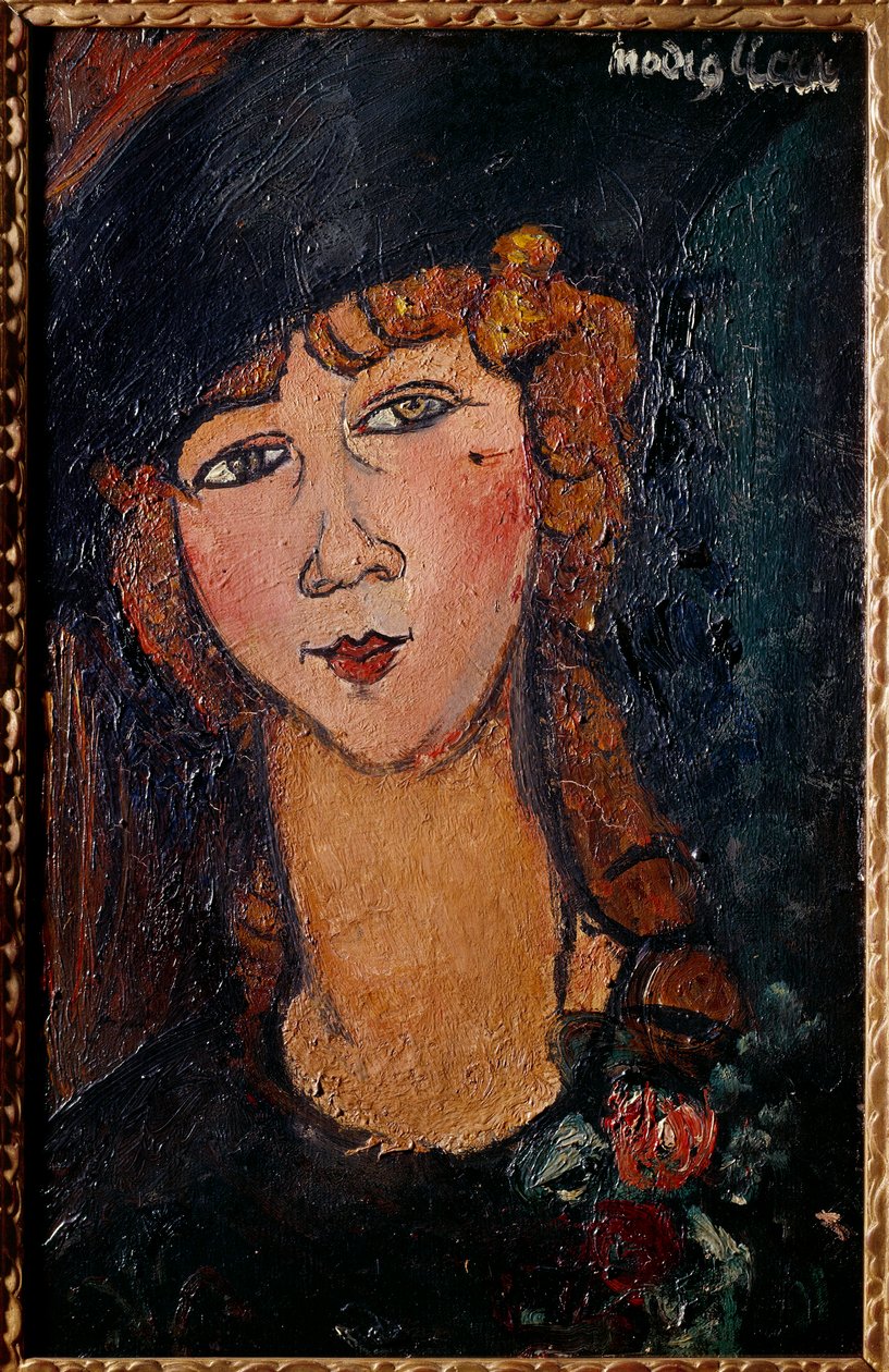 Portrét malby Lolotte od Amedea Modiglianiho (1884-1920) 1917 Sun. 0,35x0,55 m Paříž, musee national d