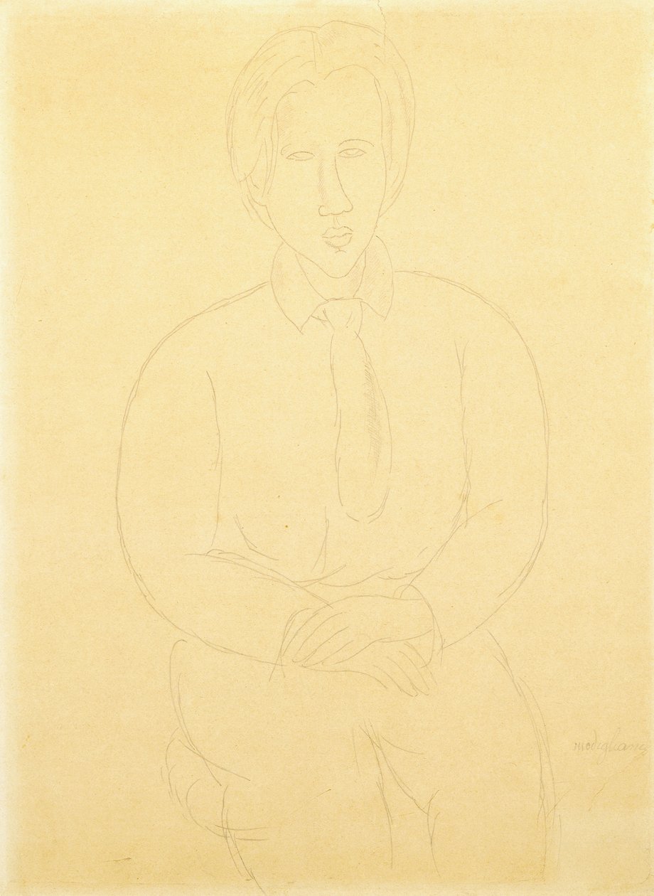 Portrét sedícího Soutine, 1917 od Amedeo Modigliani