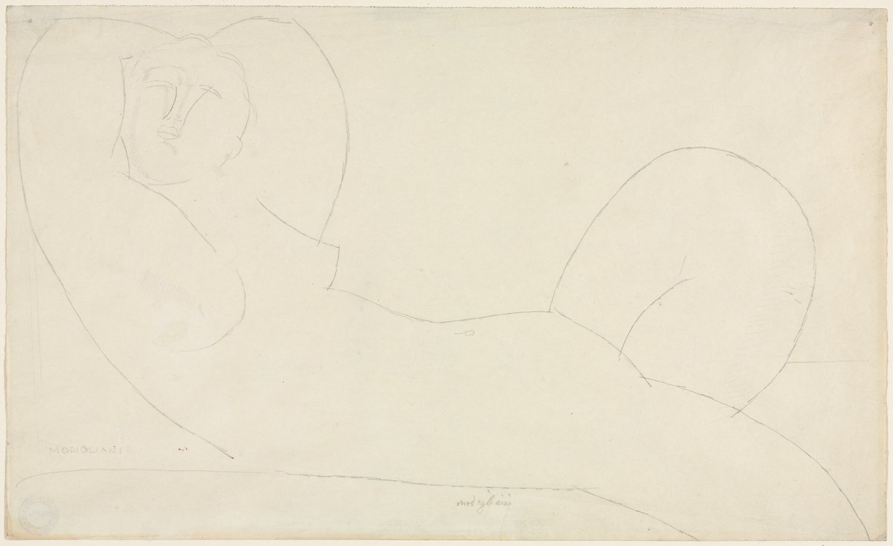 Ležící ženský akt od Amedeo Modigliani