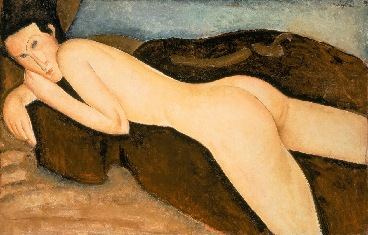 Ležící akt zezadu (Nu Couche de Dos) 1917 od Amedeo Modigliani