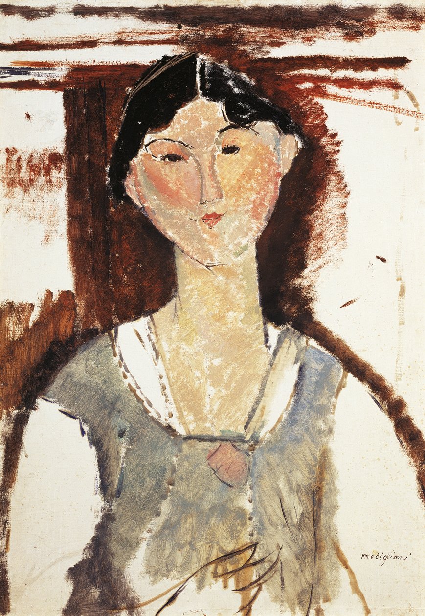Studie k portrétu Beatrice Hastingsové od Amedea Modiglianiho (1884-1920), olej na kartonu, 69x49 cm od Amedeo Modigliani